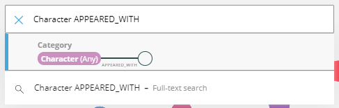 Figure 9: Query for Characters that have a APPEARED_WITH relationship